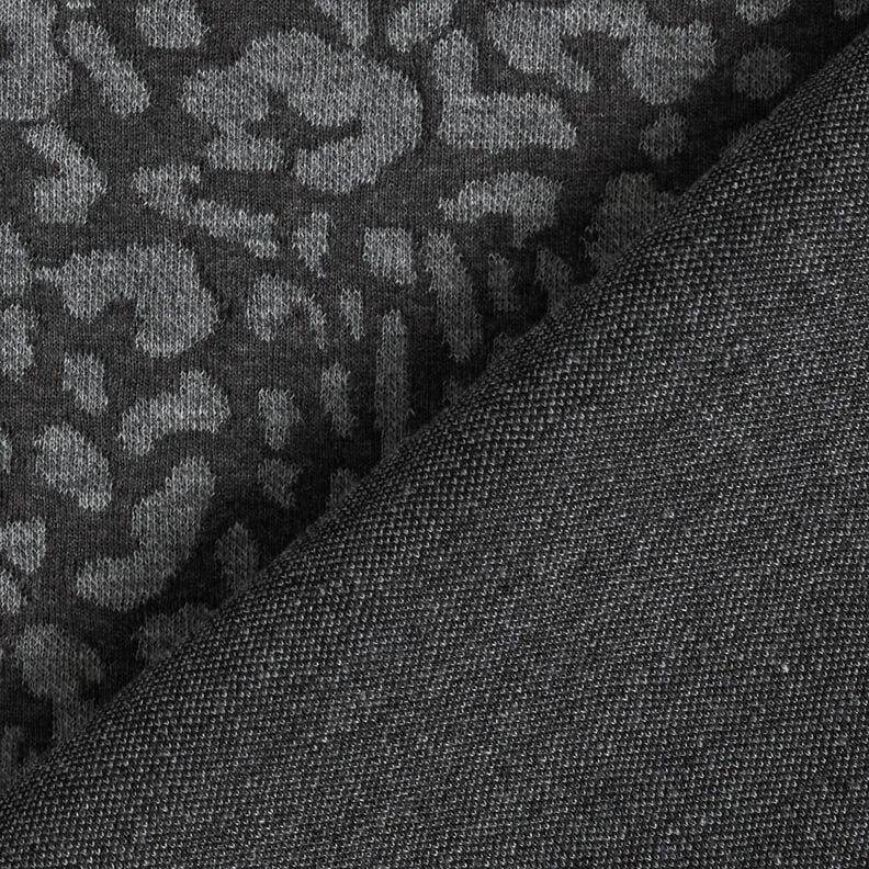 Gebreid jacquard luipaard – lichtgrijs/donkergrijs,  image number 5