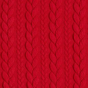 Jerseyjacquard cloqué kabelsteekpatroon – rood, 