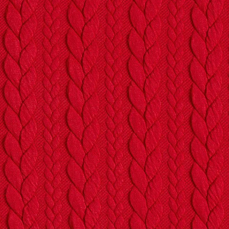 Jerseyjacquard cloqué kabelsteekpatroon – rood,  image number 1