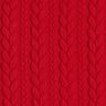 Jerseyjacquard cloqué kabelsteekpatroon – rood,  thumbnail number 1