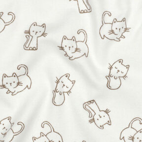 Katoenflanel Katten | by Poppy – ivoor/duingeel, 