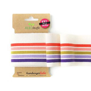 GOTS Biologische boordstof CUFF ME RAINBOW [140 cm | 7,5 cm] | Albstoffe | Hamburger Liebe, 