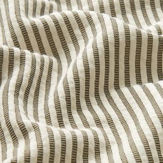 Structuurjersey katoenmix ribbels in de lengte – ecru/kaki, 