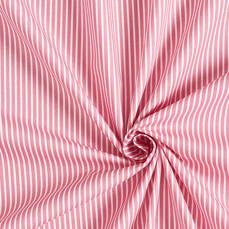 Katoenpopeline Strepen – roze/wit,  image number 3