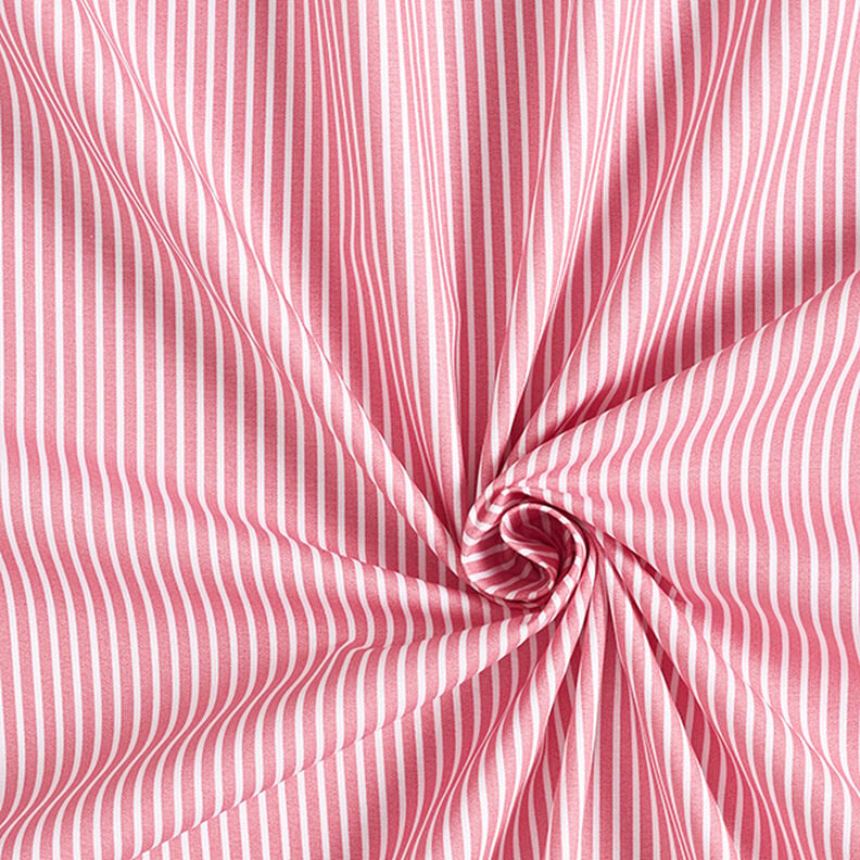 Katoenpopeline Strepen – roze/wit,  image number 3