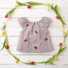Mousseline/dubbel gehaakte stoffen opgestikte bloemen | Poppy Fabrics – licht oudroze,  thumbnail number 7
