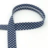 Biasband Stippen [18 mm] – marineblauw,  thumbnail number 1