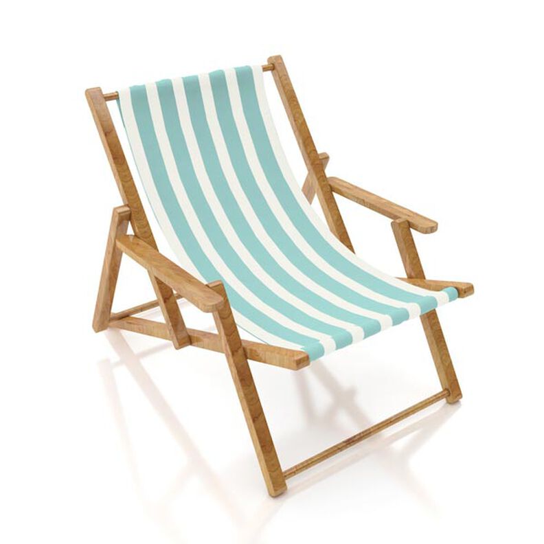 Outdoorstof Acrisol Listado – ecru/turkoois,  image number 7