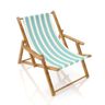 Outdoorstof Acrisol Listado – ecru/turkoois,  thumbnail number 7