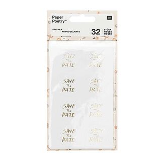 STICKER SAVE THE DATE| RICO DESIGN – wit/goud, 