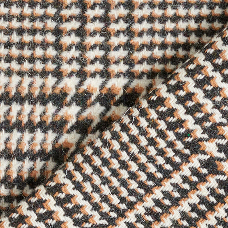 Mantelstof glencheck – anthraciet/beige, image number 4