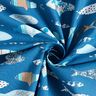 Katoenen stof Cretonne abstracte vissen – blauw,  thumbnail number 3