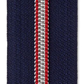 Eindeloze ritssluiting [5 mm] Metaal | Prym – marineblauw/rood, 