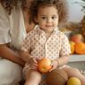 GOTS Mousseline/dubbel gehaakte stoffen Boho ruitpatroon  | Poppy Fabrics – creme/kaneel,  thumbnail number 6