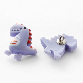 Knoop met oogje dino [ Ø20 mm ] – lila/rood, 