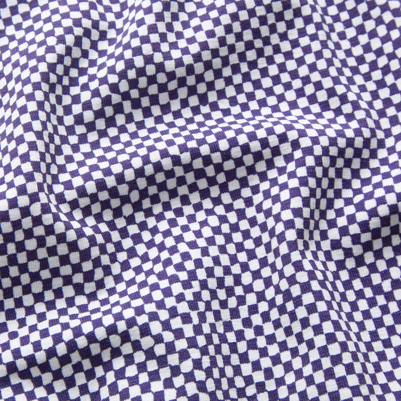 GOTS Katoenjersey Mini geruit | TCC x LOOKS by Wolfgang Joop – blauwlila/wit,  image number 3