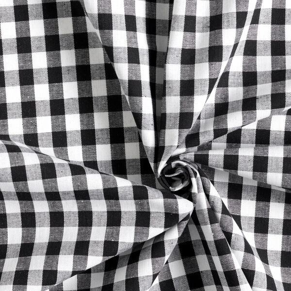 Katoenen stof Vichy - 1 cm – zwart, image number 2