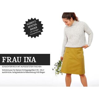 FRAU INA - eenvoudige rok met opgestikte zakken, Studio Schnittreif  | XS -  XXL, 
