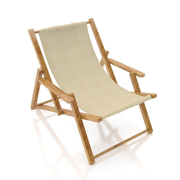 Outdoor Ligstoel stof Effen, 44 cm – beige, image number 4