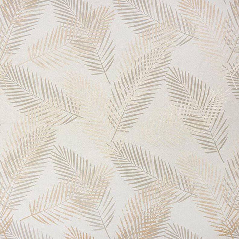 Verduisteringsstof palmtak metallic – beige/goud,  image number 1