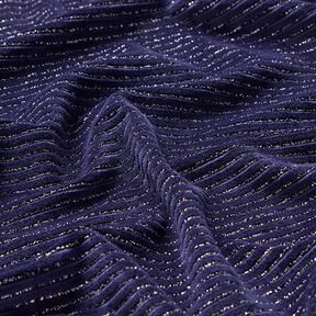 Nicky stof Glitterstrepen – marineblauw/zilver metallic, 