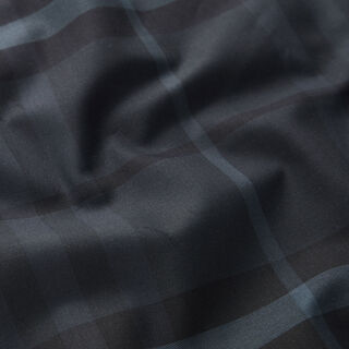 Overhemdstof tartan ruit – nachtblauw/zwart, 