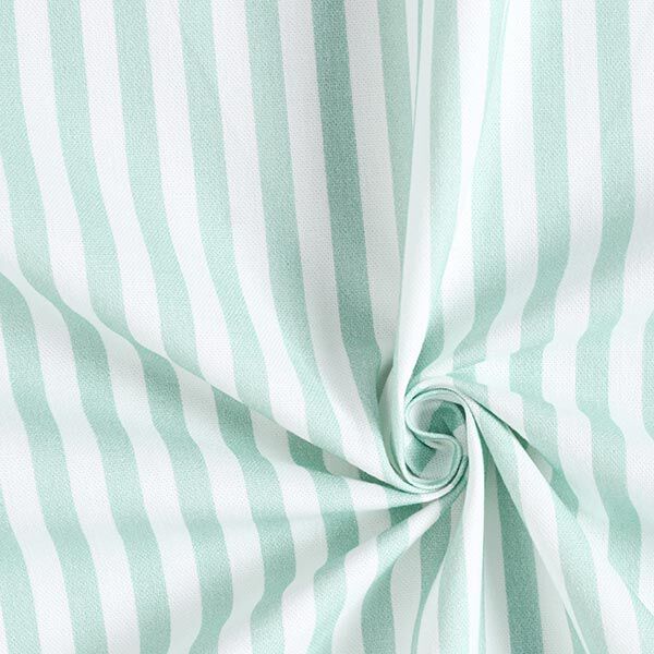 Decostof Half panama Lengtestrepen – mintgroen/wit,  image number 3