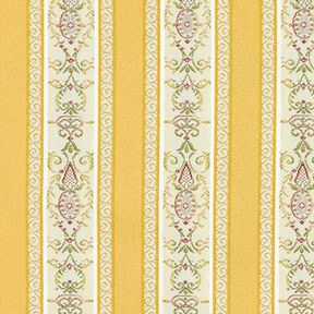 Meubelstof jacquard Biedermeier strepen – creme/geel, 