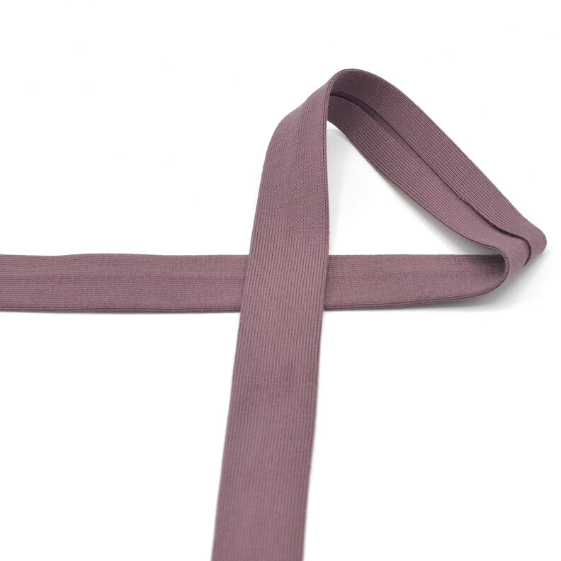 Biasband Katoenjersey [20 mm] – aubergine,  image number 2