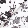 Viscosestof abstracte bloemenprint – wit/zwart,  thumbnail number 4