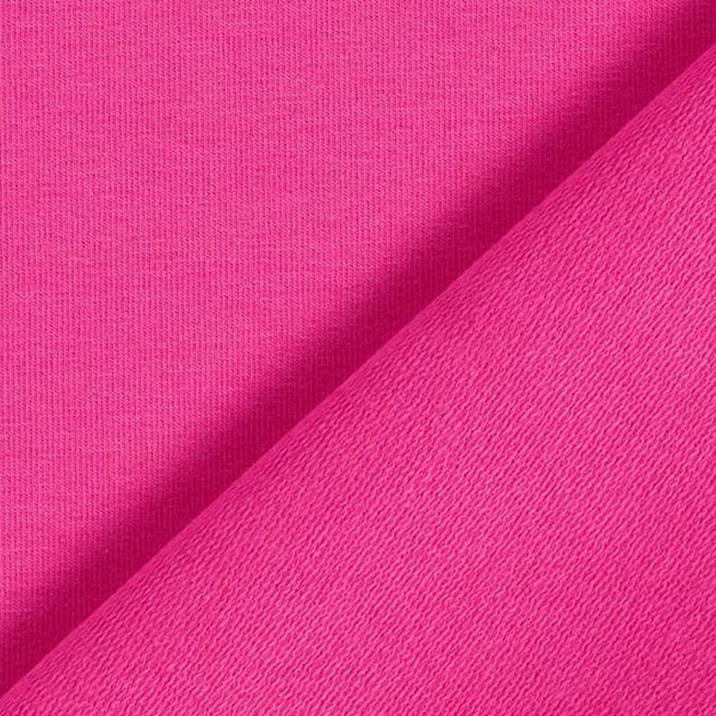 Lichte French Terry effen – intens roze,  image number 5