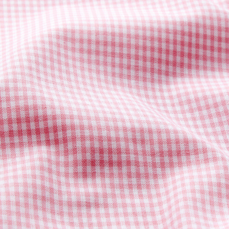 Katoenen stof Vichy ruit 0,2 cm – roze/wit,  image number 2