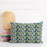 Katoenen stof Cretonne Etnische print – stralend blauw/mosterd,  thumbnail number 6