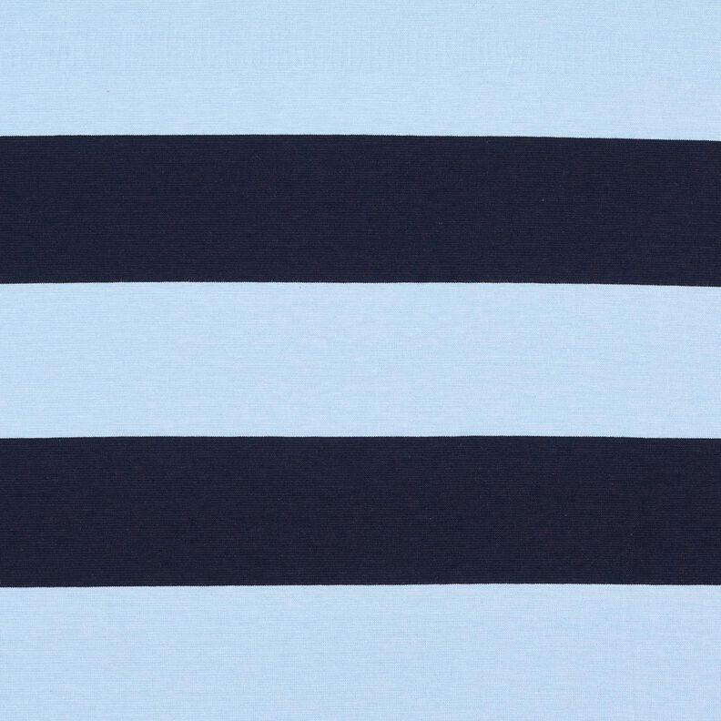 Katoenjersey Blokstrepen – lichtblauw/marineblauw,  image number 1
