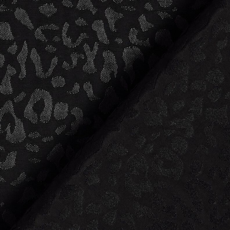 Viscosestof luipaardpatroon – zwart,  image number 4