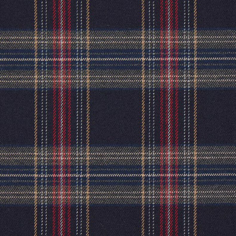 Schotse Ruit Stretch – navy/rood,  image number 1