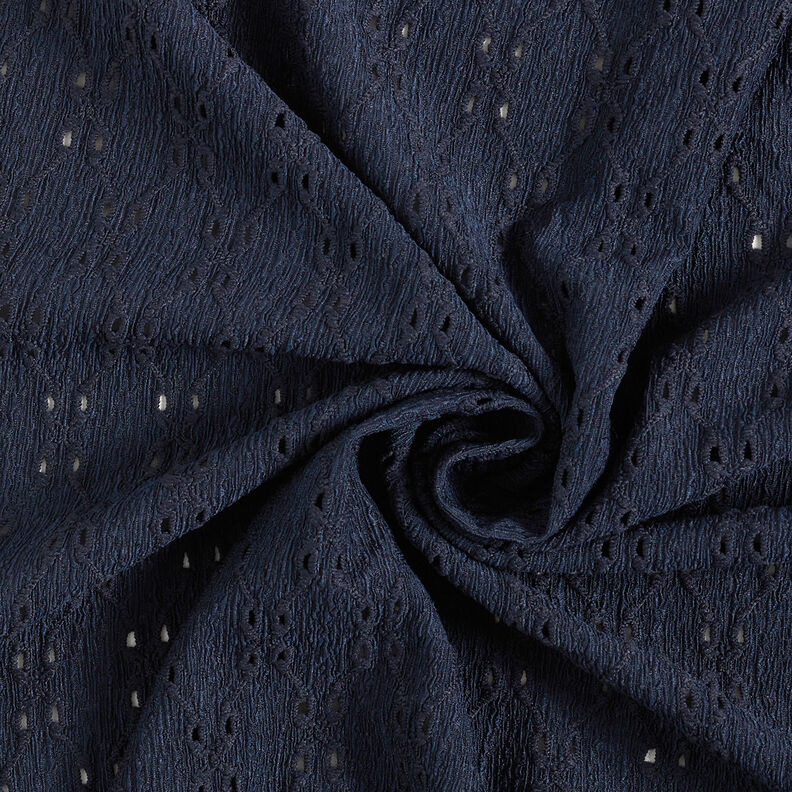 Gekreukt jersey broderie anglaise – nachtblauw,  image number 3