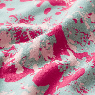 GOTS Katoenjersey Boerenwormkruid | Tula – pastelgroen/roze, 