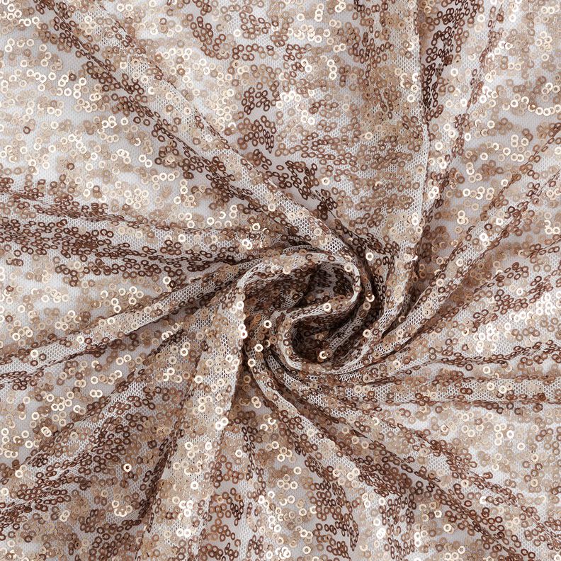 Zachte mesh pailletten – goud metallic,  image number 3