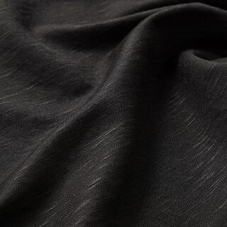 Fijngebreid viscose linnen look – zwart, 