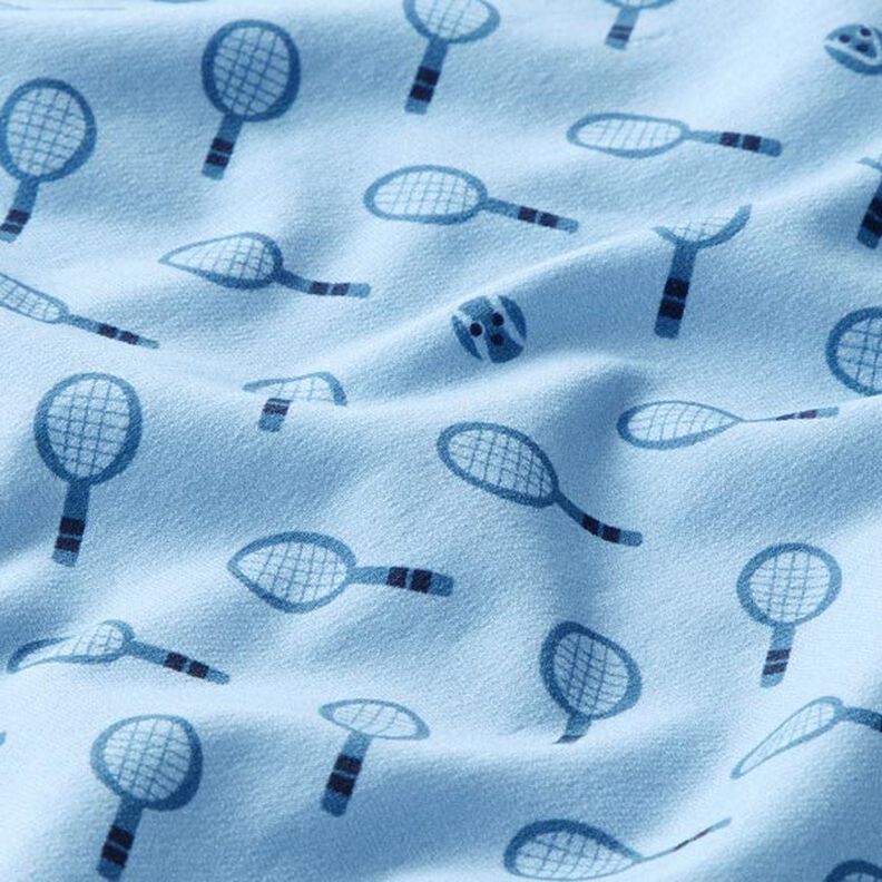 French Terry sommersweat retro tennis | PETIT CITRON – lichtblauw,  image number 2