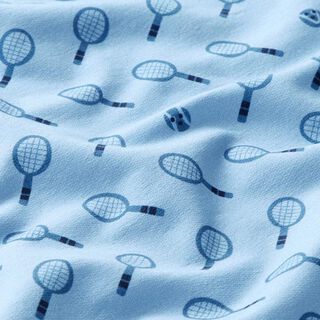 French Terry sommersweat retro tennis  | PETIT CITRON – lichtblauw, 