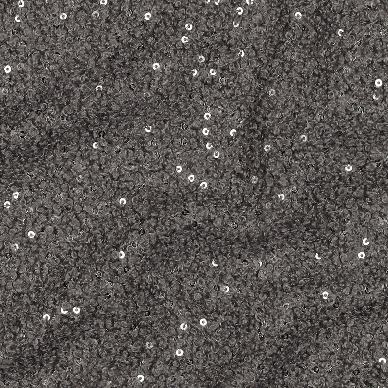 Tricot bouclé Pailletten Effen | Poppy Fabrics – grijs,  image number 3