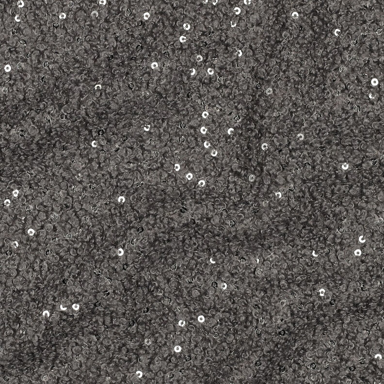 Tricot bouclé Pailletten Effen | Poppy Fabrics – grijs, image number 3