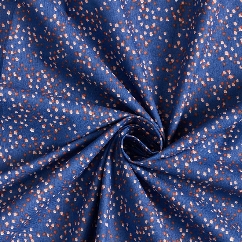 Katoenen stof Cretonne Stippen – indigo,  image number 3