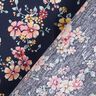 Gecoate katoen romantische bloemen – marineblauw,  thumbnail number 5