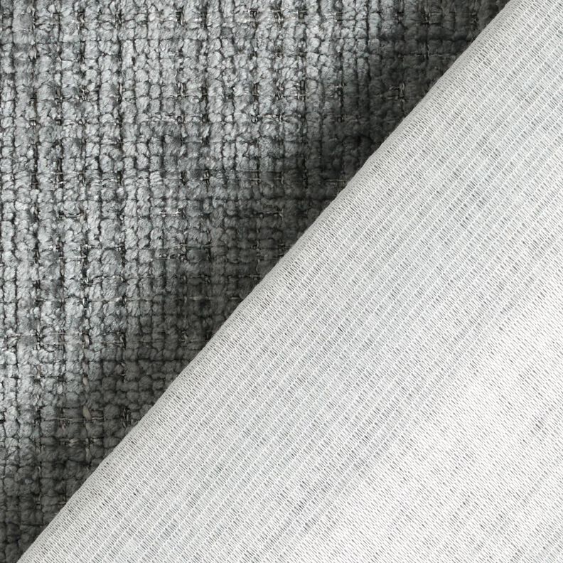 Bekledingsstof Chenille Effen – leigrijs, image number 3