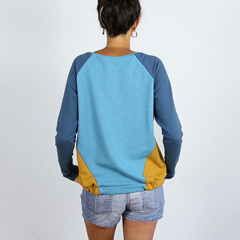 FRAU LILLE - raglansweater met diagonale deelnaden, Studio Schnittreif  | XS -  XXL,  image number 4