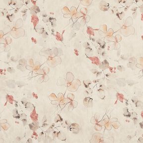 Stretchvelours met Sherpa-achterkant en delicate bloemen | Katia Fabrics – natuur, 