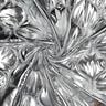 Doorgestikte stof Slingerende lijnen – zilver metallic,  thumbnail number 3